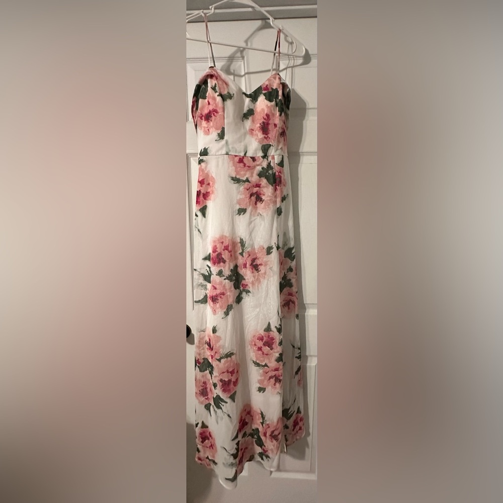 Crystal Doll White and Pink Floral Dress